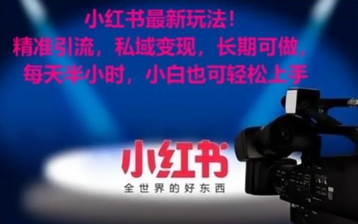 小红书最新玩法！精准引流，私域变现，长期可做，每天半小时，小白也可轻松上手-易读网
