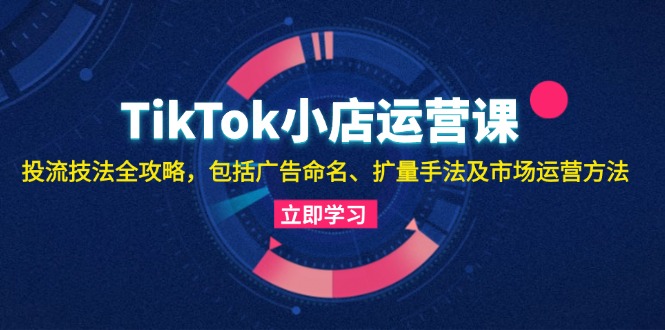 TikTok小店运营课：投流技法全攻略，包括广告命名 扩量手法及市场运营方法-易读网