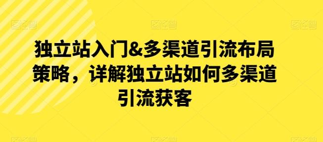 独立站入门&多渠道引流布局策略，详解独立站如何多渠道引流获客-易读网