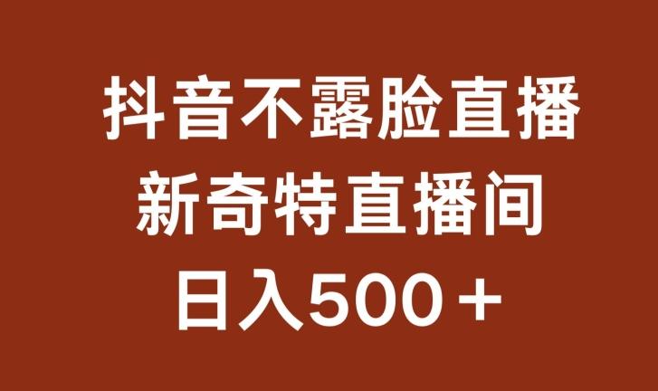 不露脸挂机直播，新奇特直播间，日入500+【揭秘】-易读网