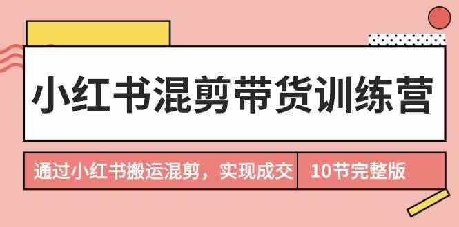 小红书混剪带货训练营，通过小红书搬运混剪实现成交(完结)-易读网