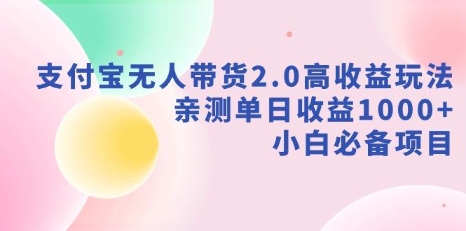 支付宝无人带货2.0高收益玩法，亲测单日收益1000+，小白必备项目-易读网