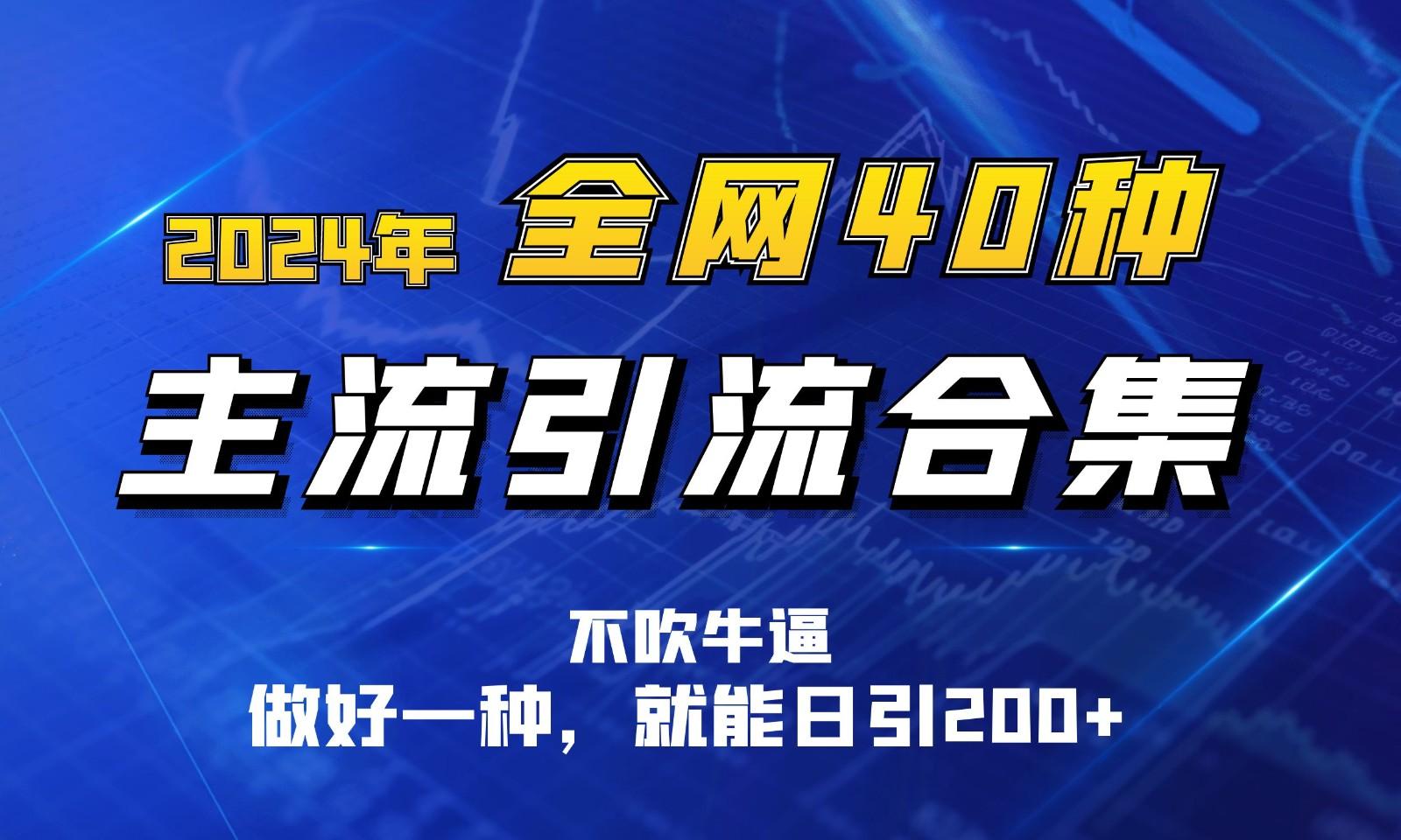 2024年全网40种暴力引流合计，做好一样就能日引100+-易读网