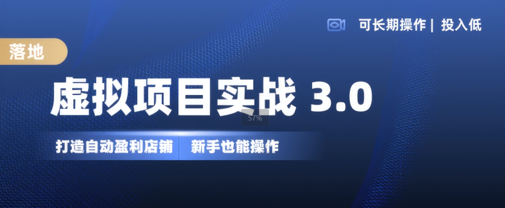 虚拟项目实战3.0，打造自动盈利店铺，可长期操作投入低，新手也能操作-易读网